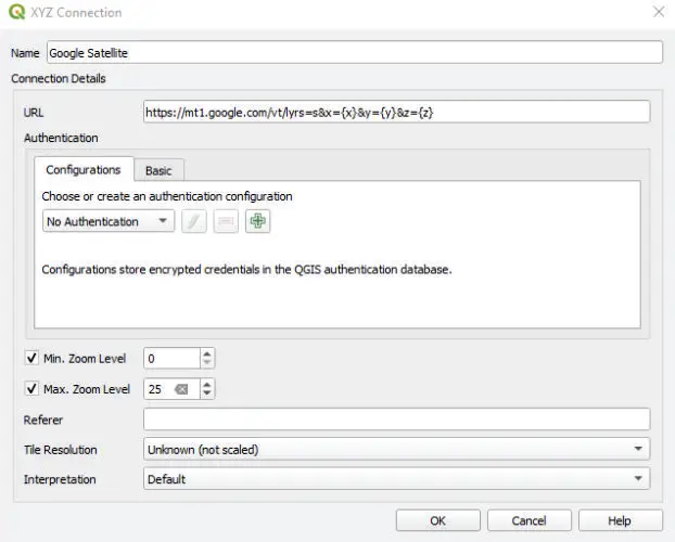 configuring the XYZ Connection