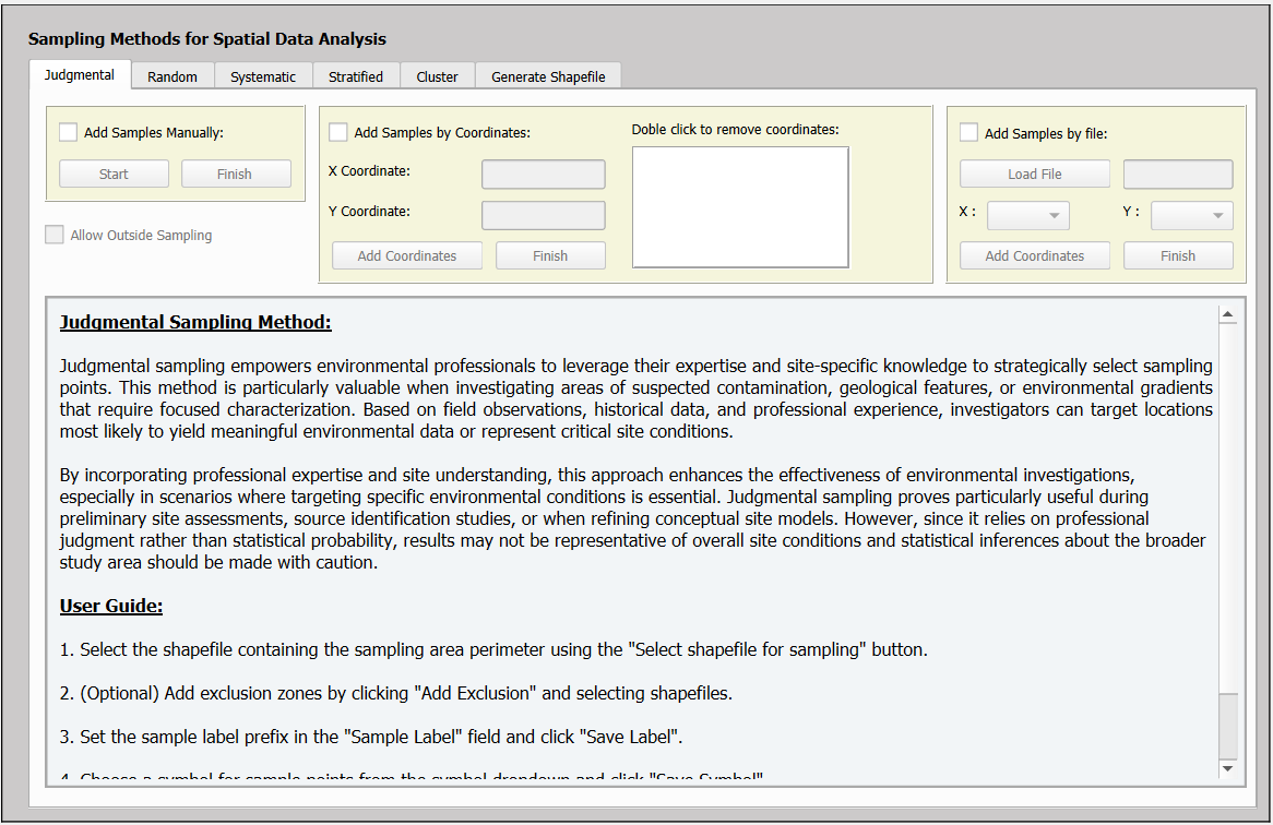 Sampling Methods Panel