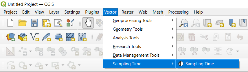 Sampling Time Plugin Main Menu