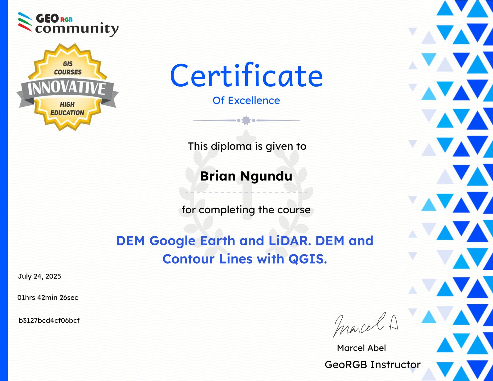 DEM Google Earth and LiDAR. DEM and Contour Lines with QGIS.
