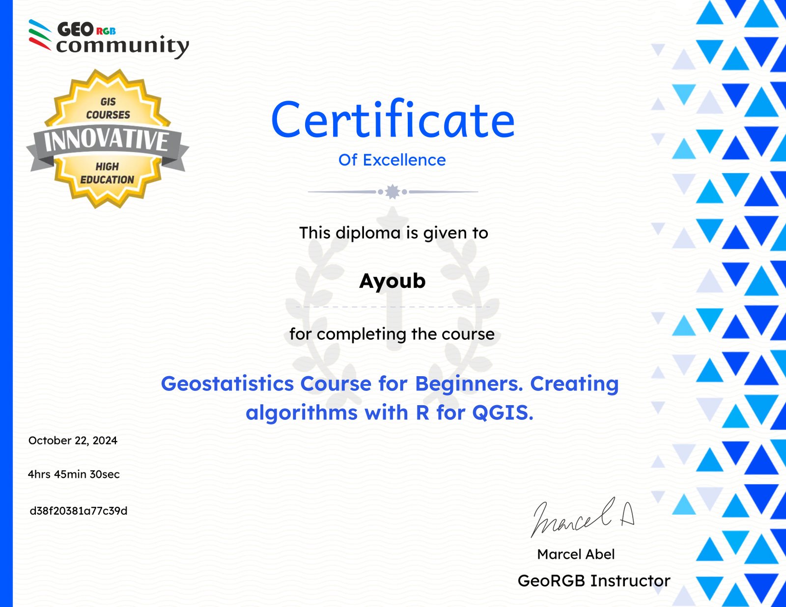 Geostatistics Course for Beginners. Creating algorithms with R for QGIS.